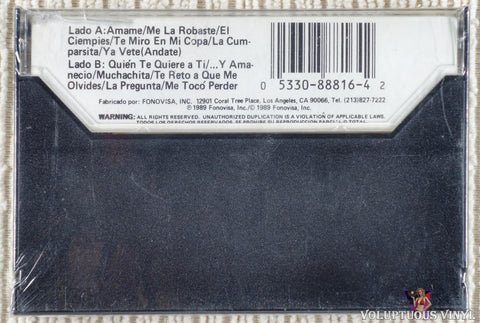 Los Mier – Amame cassette tape back cover