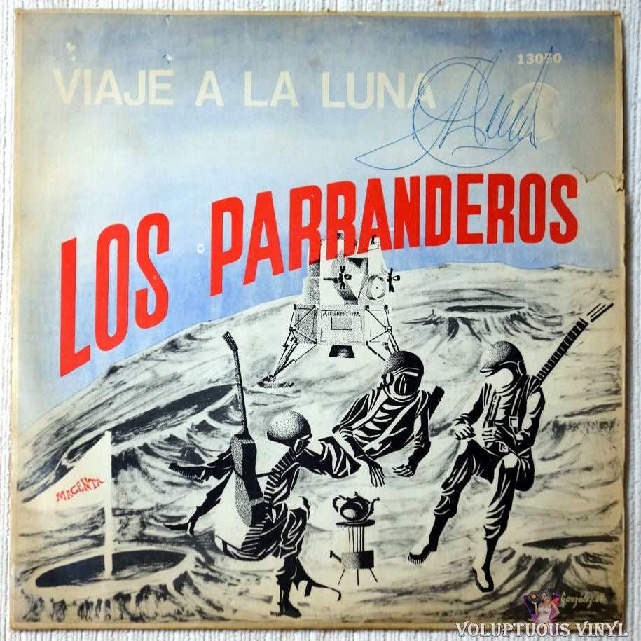 Los Parranderos ‎– Viaje A La Luna vinyl record front cover