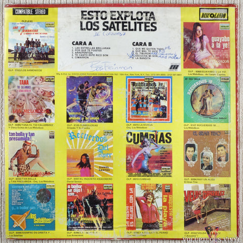 Los Satelites – Esto Explota vinyl record back cover