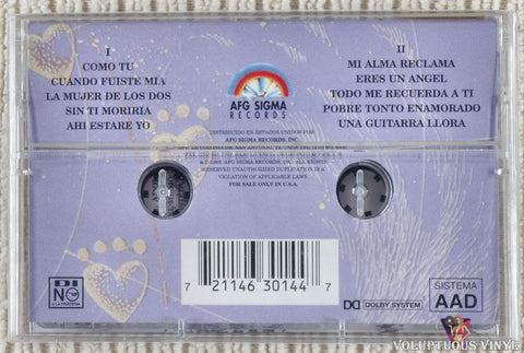 Los Temerarios ‎– Camino Del Amor cassette tape back cover
