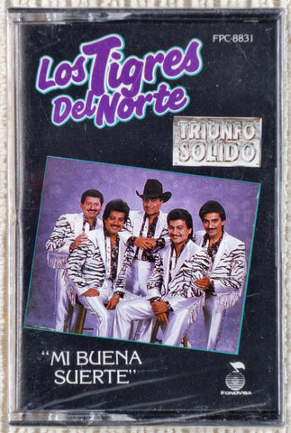Los Tigres Del Norte ‎– Mi Buena Suerte cassette tape front cover