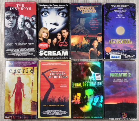 Lot Of Eight Horror Films On VHS