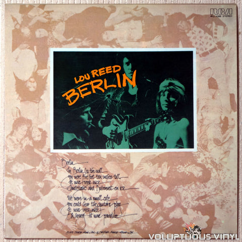 Lou Reed ‎– Berlin - Vinyl Record - Front Cover