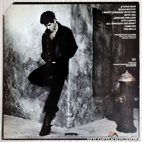 Lou Reed ‎– The Bells - Vinyl Record - Back Cover