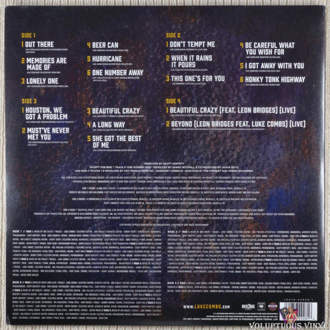 Luke Combs ‎– This One's For You Too vinyl record back cover