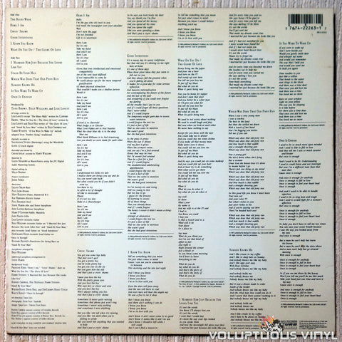 Lyle Lovett And His Large Band ‎– Lyle Lovett And His Large Band vinyl record back cover