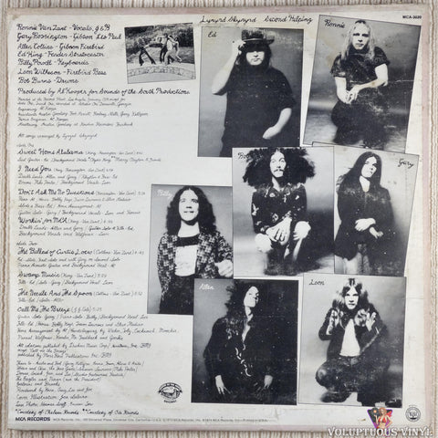 Lynyrd Skynyrd ‎– Second Helping vinyl record back cover