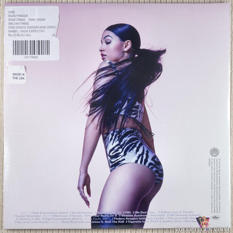 Mabel ‎– High Expectations vinyl record back cover