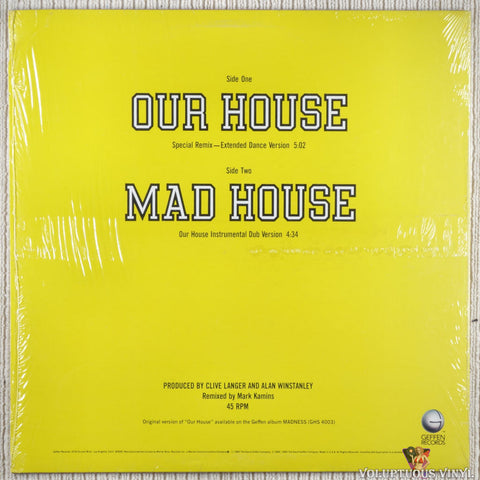 Madness – Our House vinyl record back cover