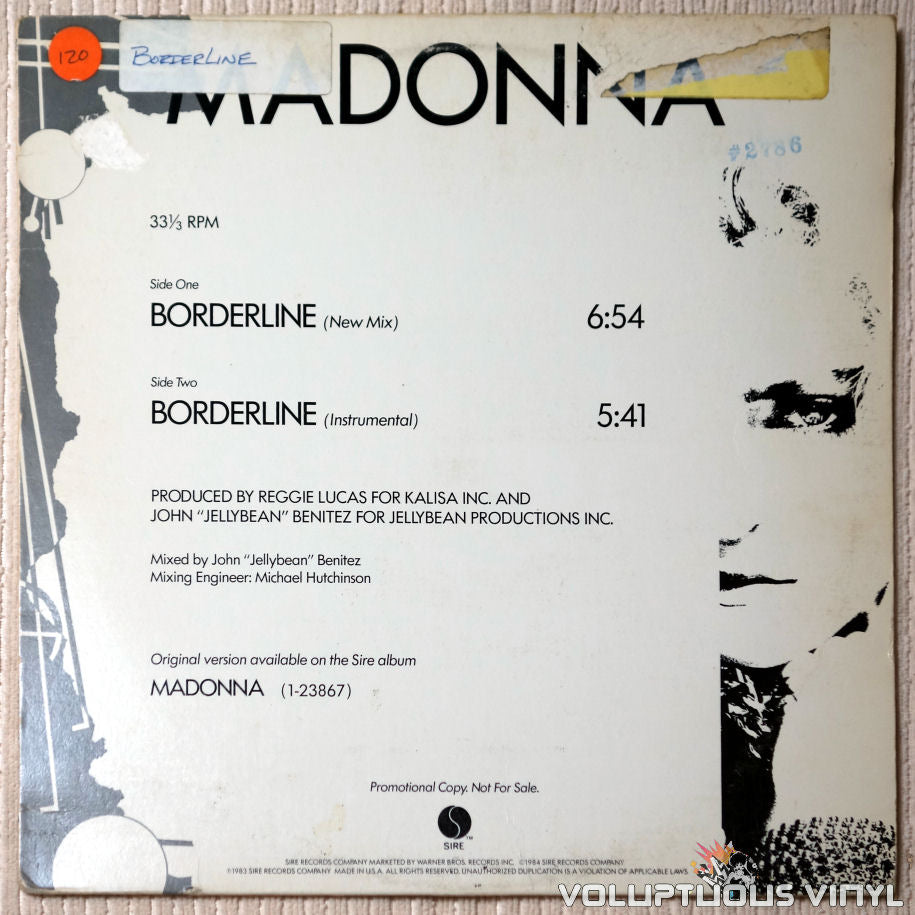 Madonna ‎– Borderline - Vinyl Record - Front Cover