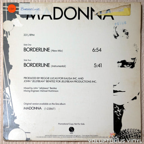Madonna – Borderline (1984) 12" Single, Promo