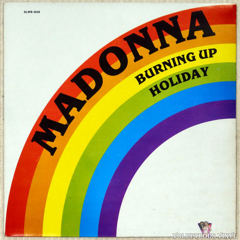 Madonna ‎– Burning Up / Holiday vinyl record front cover