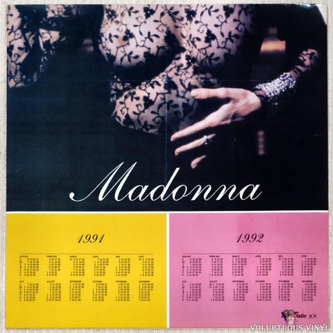 Madonna ‎– Calendar Girl vinyl record back cover