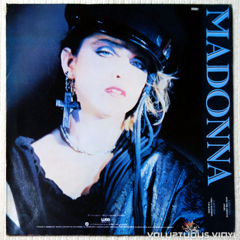 Madonna ‎– Dance Mix vinyl record back cover