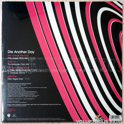 Madonna ‎– Die Another Day - Vinyl Record - Back Cover