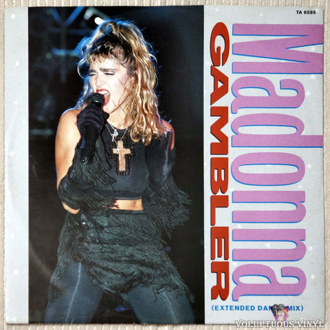 Madonna – Gambler (Extended Dance Mix) (1985) 12" Single, UK & Europe Press