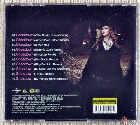 Madonna ‎– Ghosttown CD back cover