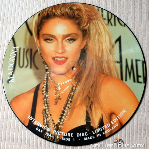 Madonna – Interview Picture Disc - Limited Edition (1989) Picture Disc, Unofficial, UK Press