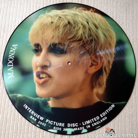 Madonna ‎– Interview Picture Disc - Vinyl Record - Side 2