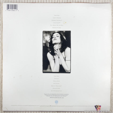 Madonna – Like A Prayer vinyl record back cover