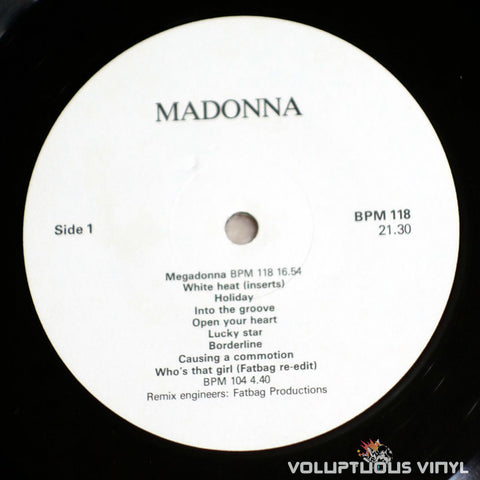Madonna ‎– Megadonna - Vinyl Record - Side 1