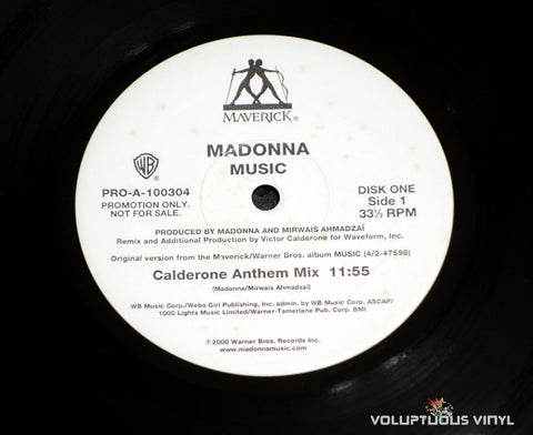 Madonna ‎– Music (2000) 2x12" Single PROMO - Vinyl Record - Label