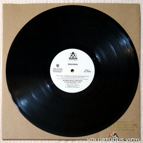 Madonna ‎– Nothing Really Matters promo vinyl record