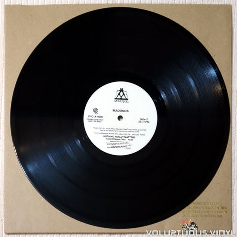 Madonna ‎– Nothing Really Matters promo vinyl record