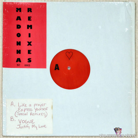 Madonna ‎– Remixes vinyl record front cover