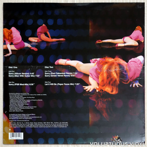 Madonna ‎– Sorry - Vinyl Record - Back Cover