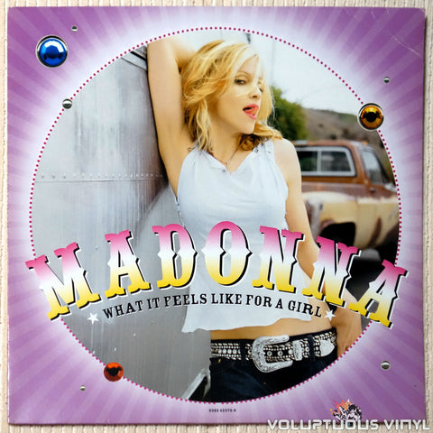 Madonna ‎– What It Feels Like For A Girl vinyl record front cover