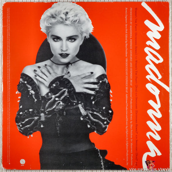 Madonna ‎– Where's The Party / Spotlight (1987) Vinyl, 12