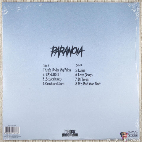 Maggie Lindemann ‎– Paranoia vinyl record back cover