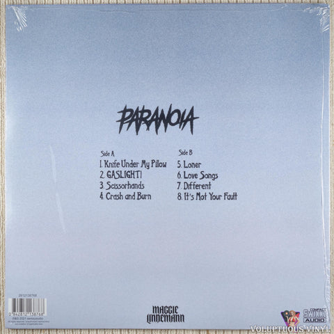 Maggie Lindemann ‎– Paranoia vinyl record back cover