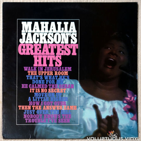 Mahalia Jackson ‎– Mahalia Jackson's Greatest Hits vinyl record front cover