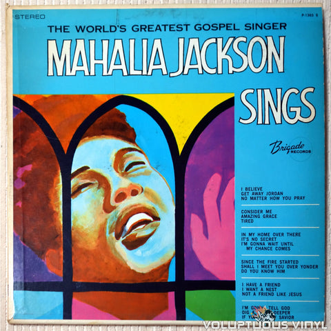 Mahalia Jackson ‎– Mahalia Jackson Sings vinyl record front cover