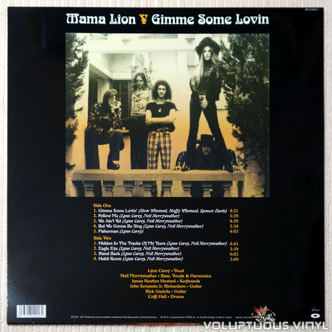 Mama Lion ‎– Gimme Some Lovin' - Vinyl Record - Back Cover
