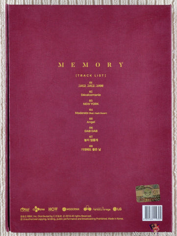 Mamamoo – Memory CD back cover