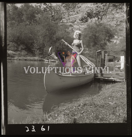 Mamie Van Doren Swimsuit Canoe - College Confidential (1960) Original Camera Negative & Photo
