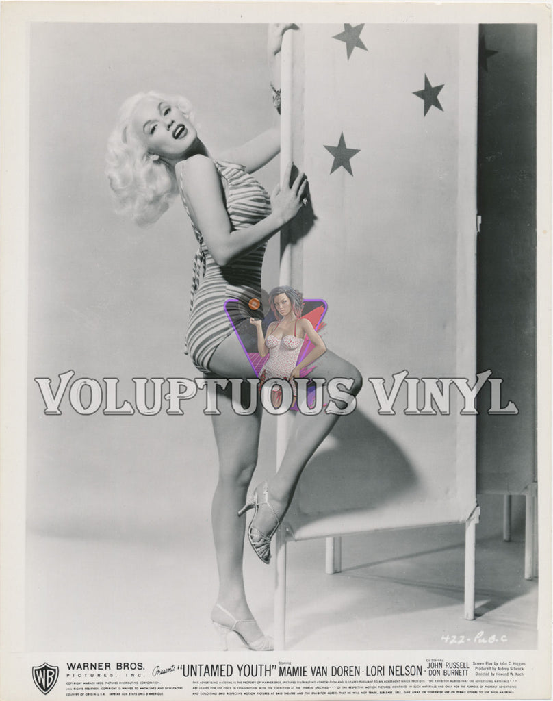 Mamie Van Doren Sexy One Piece Swimsuit Pinup Promotional Photo For Untamed Youth