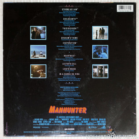 Various ‎– Manhunter Soundtrack - Vinyl Record - Back Cover