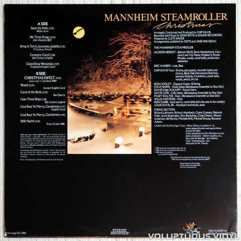 Mannheim Steamroller ‎– Christmas - Vinyl Record - Back Cover