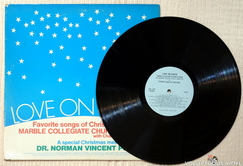 Marble Collegiate Church Choir With Chamber Orchestra ‎– Love On Earth: Favorite Songs Of Christmas vinyl record back cover