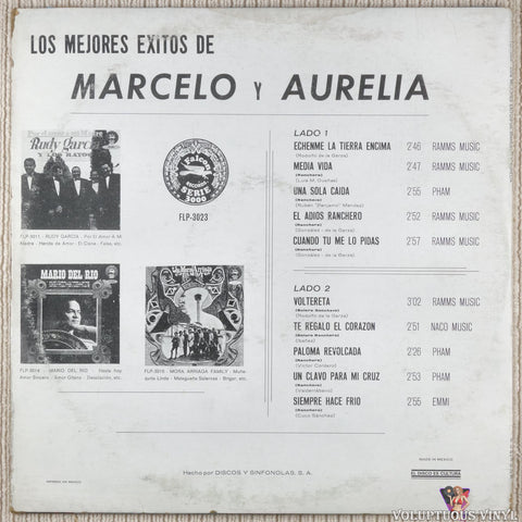 Marcelo Y Aurelia ‎– Marcelo Y Aurelia vinyl record back cover