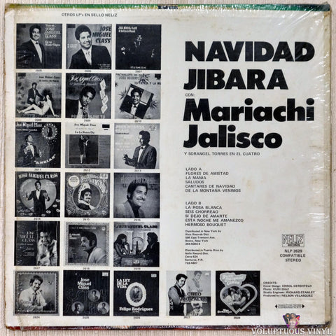 Mariachi Jalisco ‎– Navidad Jibara vinyl record back cover