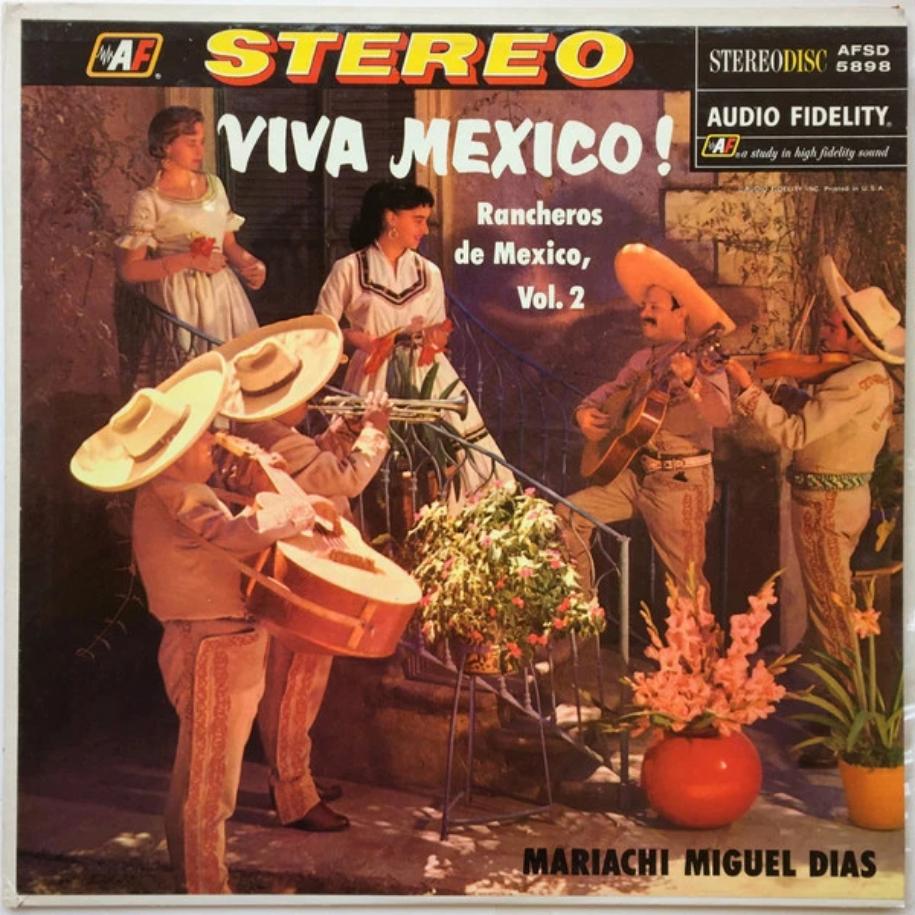 Mariachi Miguel Dias ‎– Viva Mexico! Rancheros De Mexico, Vol.2 vinyl record front cover