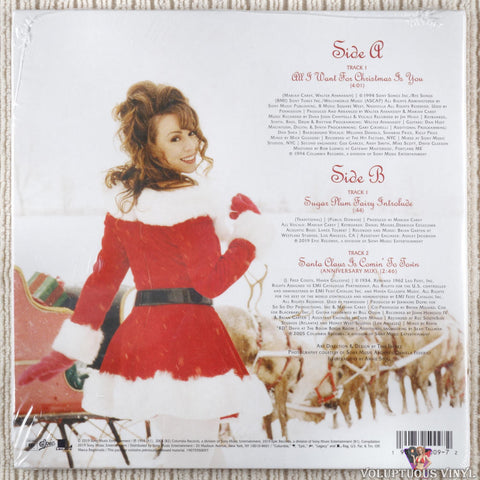 Mariah Carey – All I Want For Christmas Is You vinyl record back cover