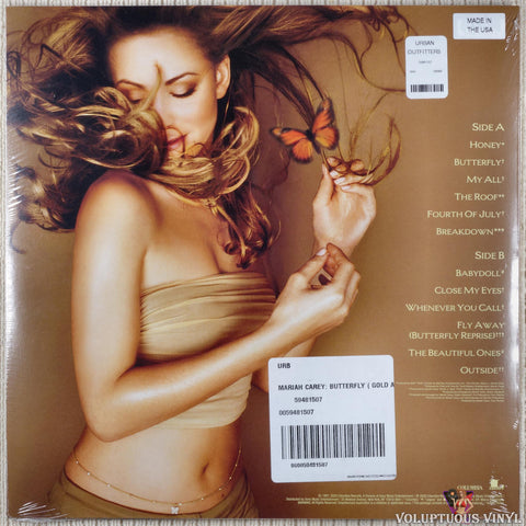 Mariah Carey ‎– Butterfly vinyl record back cover