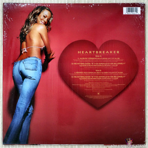 Mariah Carey ‎– Heartbreaker vinyl record back cover