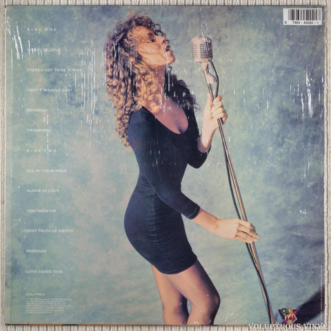 Mariah Carey ‎– Mariah Carey vinyl record back cover
